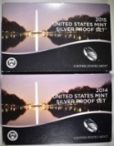 2014 & 15 U.S. SILVER PROOF SETS IN ORIG PACKAGING