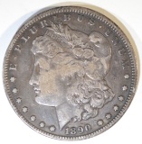 1890-CC MORGAN DOLLAR VF