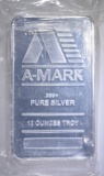 TEN OUNCE .999 SILVER BAR A-MARK