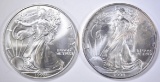 1994 & 98 BU AMERICAN SILVER EAGLES