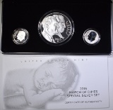 2015 MARCH OF DIMES SPECIAL 3-PIECE SILVER COIN SE