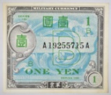 SERIES 100 MILITARY CURRENCY 1 YEN JAPAN