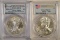 2014-S & 2017 PCGS MS-70 AMERICAN SIVER EAGLES