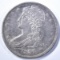 1837 REEDED EDGE BUST HALF DOLLAR, AU