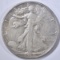 1938-D WALKING LIBERTY HALF DOLLAR, XF