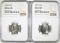 (2) 1997-D JEFFERSON NICKELS NGC