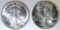 1988 & 89 AMERICAN SILVER EAGLES