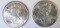 1990 & 91 AMERICAN SILVER EAGLES