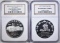 LOT OF 2 SILVER DOLLAR COMMEMS NGC GRADED