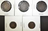 LOT OF 5 MIXED CENTS: