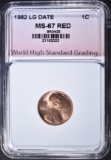 1982 LG DATE BRONZE CENT WHSG SUPERB GEM BU RED