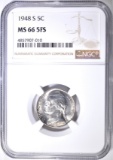 1948-S JEFFERSON NICKEL NGC MS-66 5FS