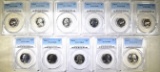 11- PCGS COINS ALL 1968-S PR-68 6- NICKELS &