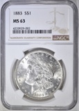 1883 MORGAN DOLLAR  NGC MS-63