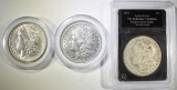 LOT OF 3 MORGAN DOLLARS: