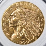 1909-D $5 GOLD INDIAN  BU