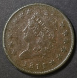 1811 LARGE CENT XF corroded