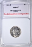 1956-D JEFFERSON NICKEL, TDCS SUPERB GEM BU