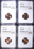 1984 P&D & 85 P&D LINCOLN CENTS,NGC MS-67 RED