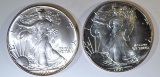 1986 & 1987 AMERICAN SILVER EAGLES