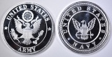 ARMY & NAVY ONE OUNCE .999 SILVER ROUNDS