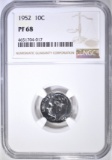 1952 ROOSEVELT DIME NGC PF-68