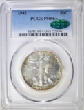 1941 WALKING LIBERTY HALF DOLLAR, PCGS PR-66+ CAC