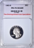 1982-S WASH QUARTER TDCS PERFECT GEM PR DCAM