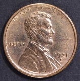 1921-S LINCOLN CENT BU CLEANED