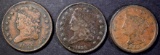 1828, 35, 53 HALF CENTS