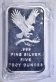 FIVE OUNCE .999 SILVER BAR 