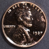 1937 LINCOLN CENT  GEM PROOF