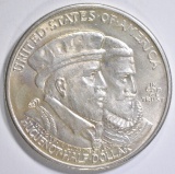 1924 HUGUENOT COMMEM HALF DOLLAR  GEM BU