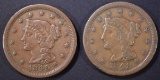 1848 & 49 LARGE CENTS XF