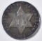 1862 3 CENT SILVER  CH BU  COLOR