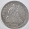 1843-O SEATED LIBERTY QUARTER  VF  ROUGH