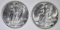 1942 & 43 WALKING LIBERTY HALF DOLLARS  GEM BU