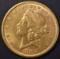 1867-S $20 GOLD LIBERTY    BU OLD CLEANING