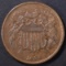 1864 LARGE MOTTO 2 CENT XF