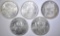 5-BU 1965 CANADIAN SILVER DOLLARS