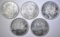 5-BU 1966 CANADIAN SILVER DOLLARS