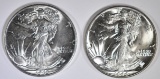 1944 & 45 WALKING LIBERTY HALF DOLLARS  GEM BU