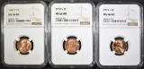 1955-S, 2-68 S LINCOLN CENTS, NGC MS-66 RED
