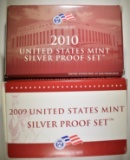 2009 & 2010 U.S. SILVER PROOF SETS ORIG PACKAGING