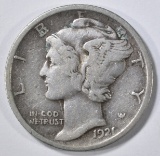 1921 MERCURY DIME  VF