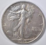 1919-D WALKING LIBERTY HALF DOLLAR   AU