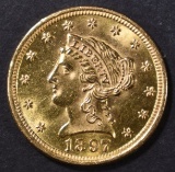 1897 $2.5 GOLD LIBERTY  CH/GEM BU