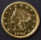 1904 $2.5 GOLD LIBERTY  GEM BU  PROOF LIKE