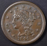 1845 LARGE CENT AU/BU