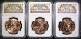 3-NGC GRADED JACKSON'S LIBERTY FIRST SPOUSE MEDALS